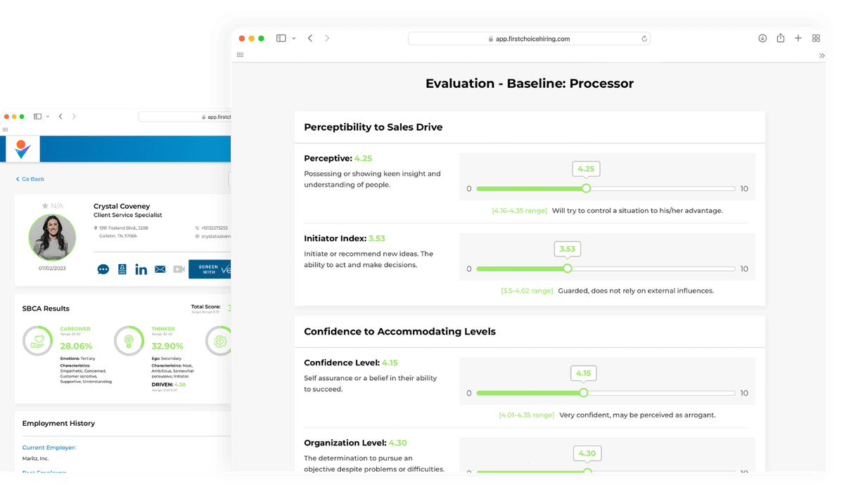 Woman participating in a video interview call